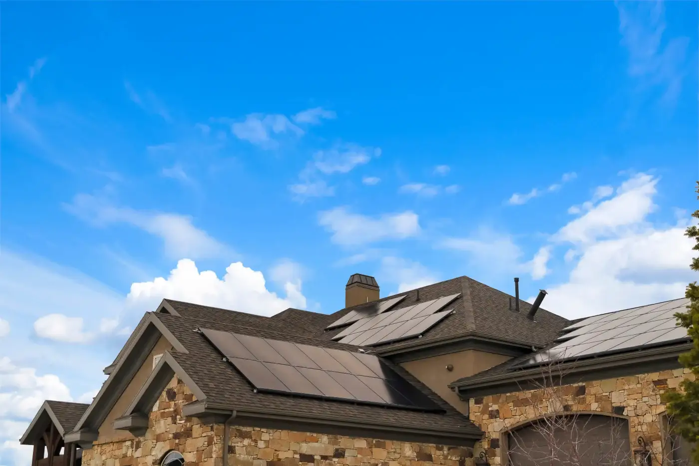 Solar roofing installation in progress.
