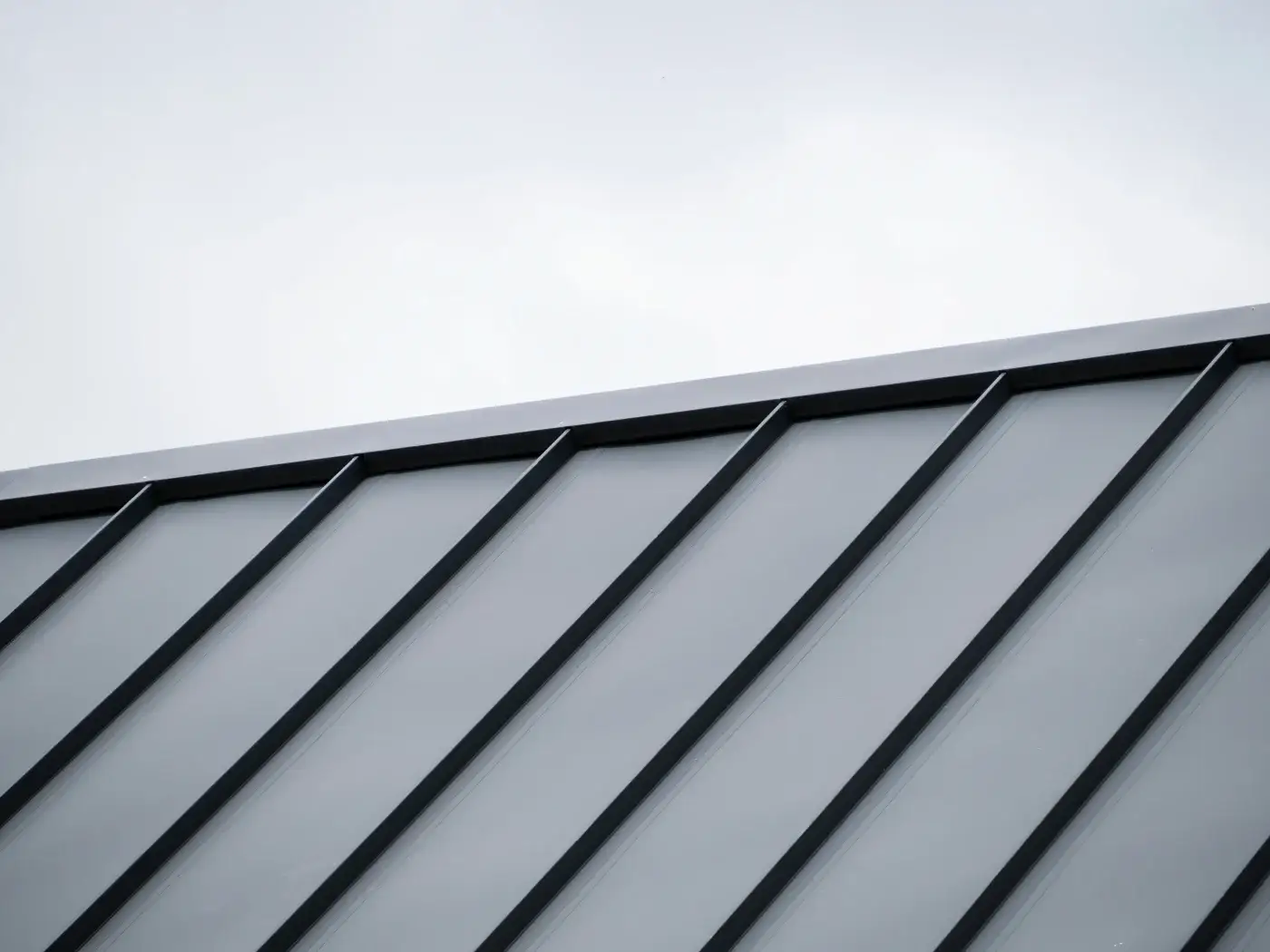 Close-up of a metal roof.
